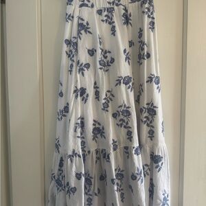 Abercrombie & Fitch Blue Floral Maxi Skirt